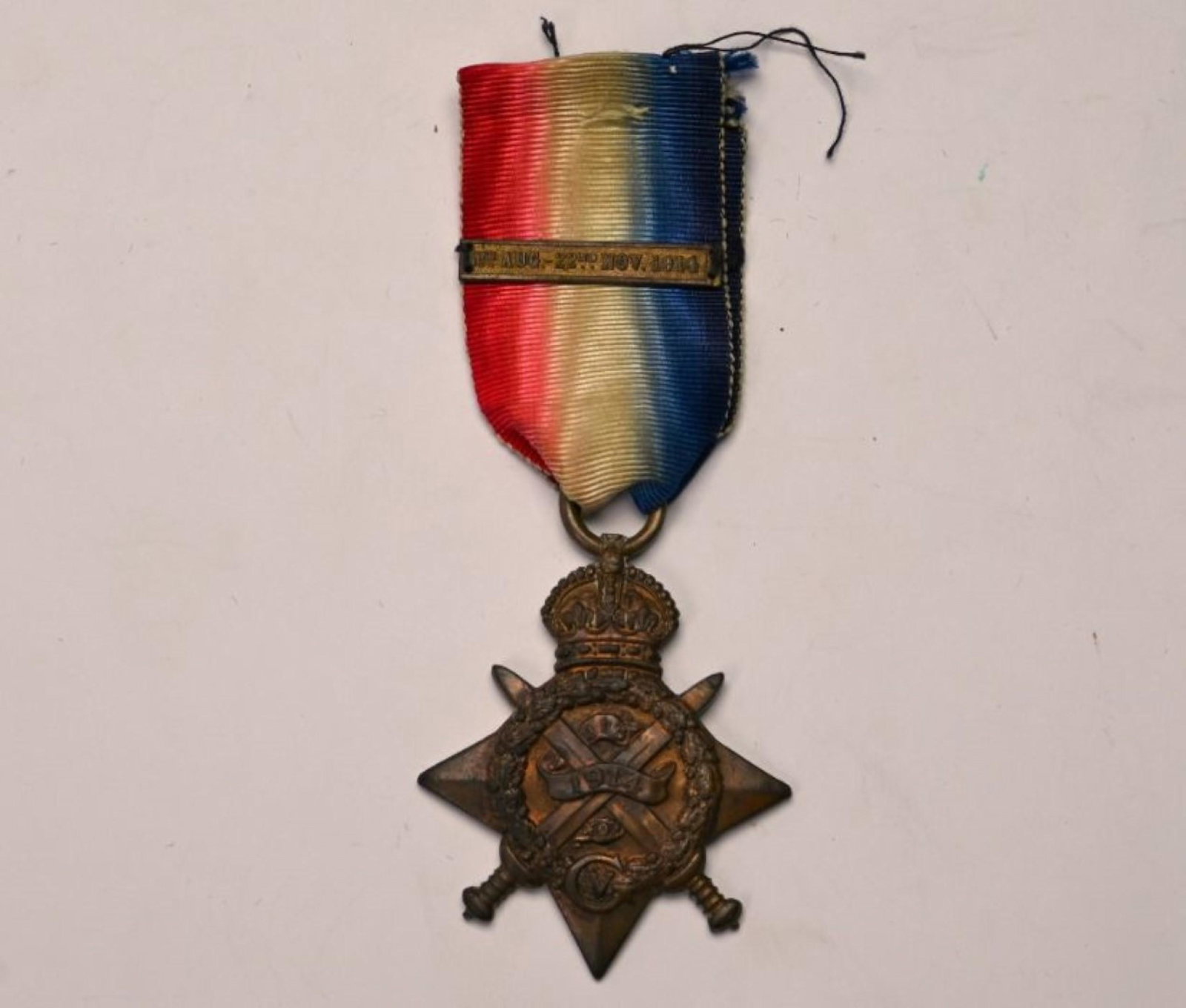 A WWI 1914 star with 'Mons' clasp (1 of 3)