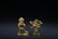 Qing dynasty gilt bronze Inch Buddha 1*set