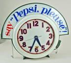 942: Pepsi-Cola Huge Vintage Adv Neon Wall Clock