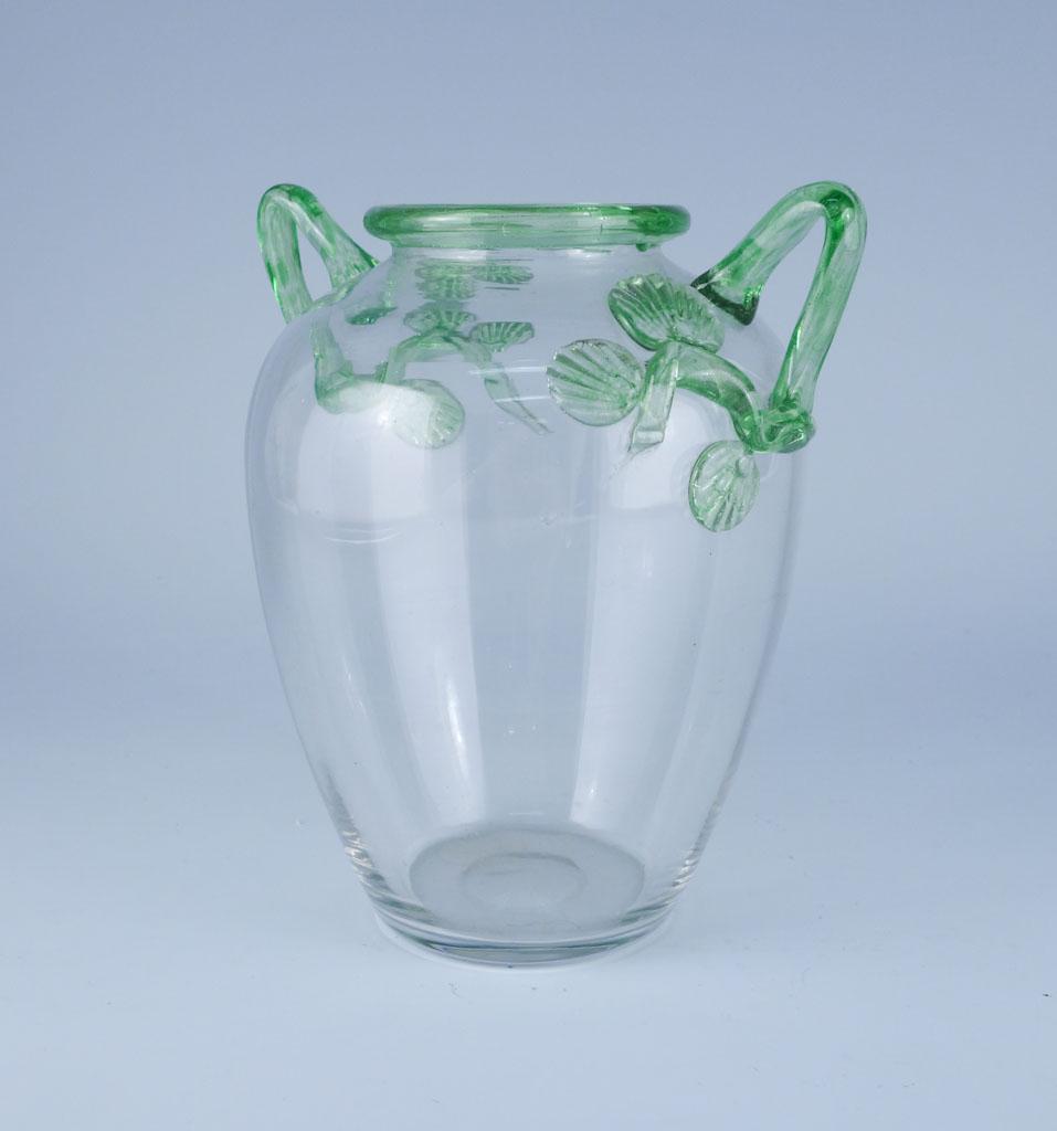 Steuben Crystal Mat Su No Ke Green Vase Form 3358: Steuben Crystal Mat Su No Ke Green Decoration Vase Form 3358 6" tall 6in