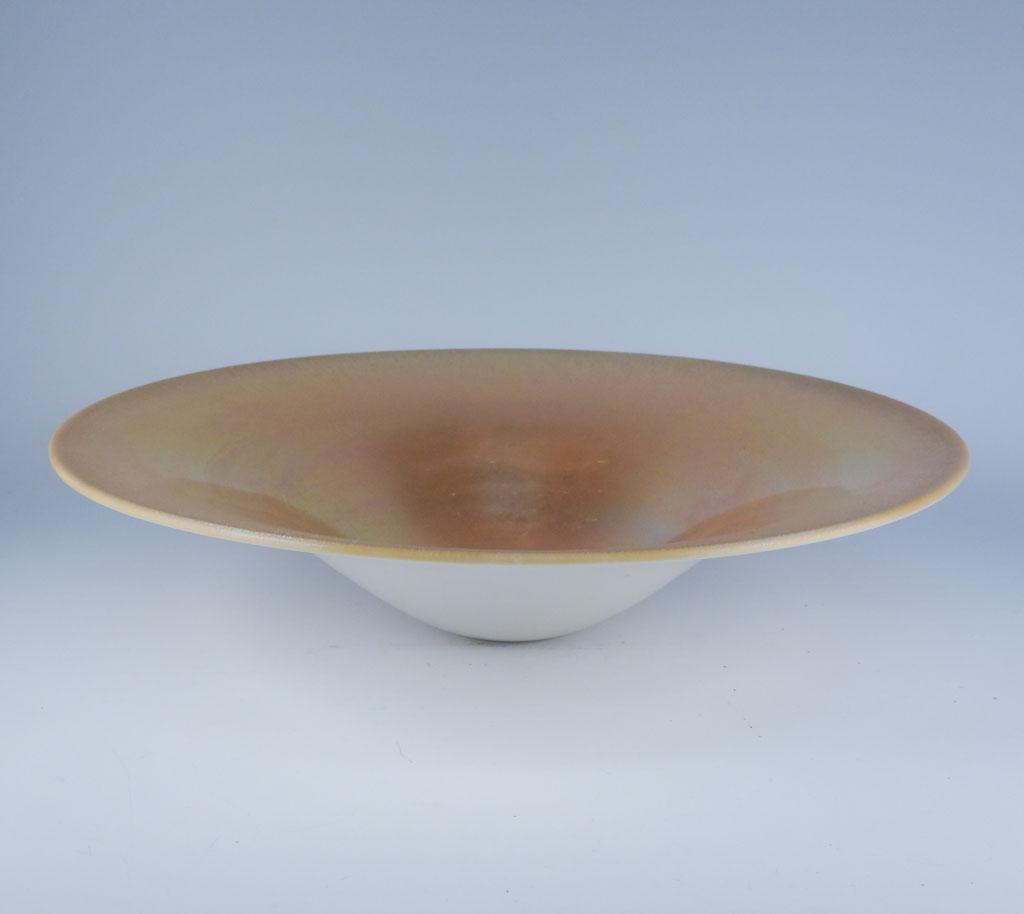 Steuben Aurene Calcite Bowl: Steuben? Aurene Calcite Bowl 14" 14.5"