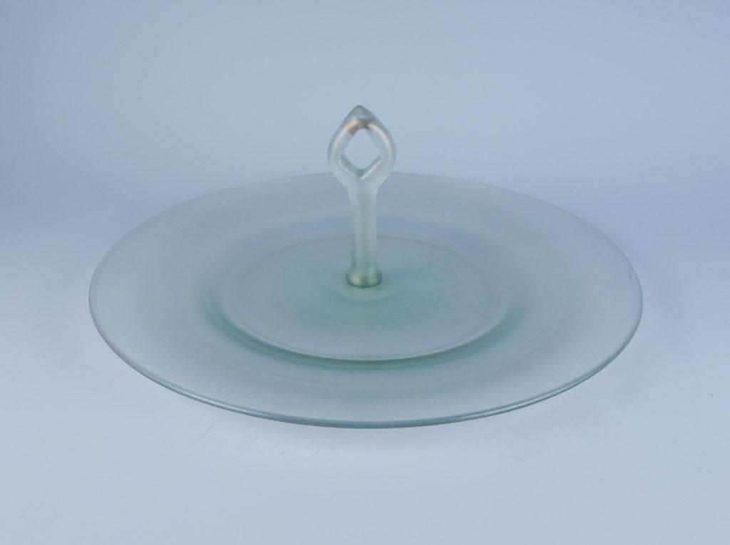 Steuben Verre De Soie Tidbit Tray Form 5143: Steuben Verre De Soie Tidbit Tray Signed? Form 5143 11in
