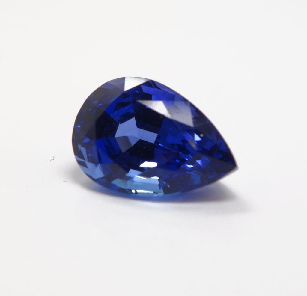 5.59ct Dk Neon Blue Tanzanite Pear with Appraisal: Appraised for $9225 in 2002, paid for $2100 in 2002 12.96 x 8.96 x 7.34 mm