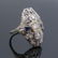 1920s Art Deco Platinum Diamond Sapphire Filigree Ring