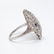 1920s Art Deco Platinum Diamond Sapphire Filigree Ring - 6