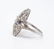1920s Art Deco Platinum Diamond Sapphire Filigree Ring - 8
