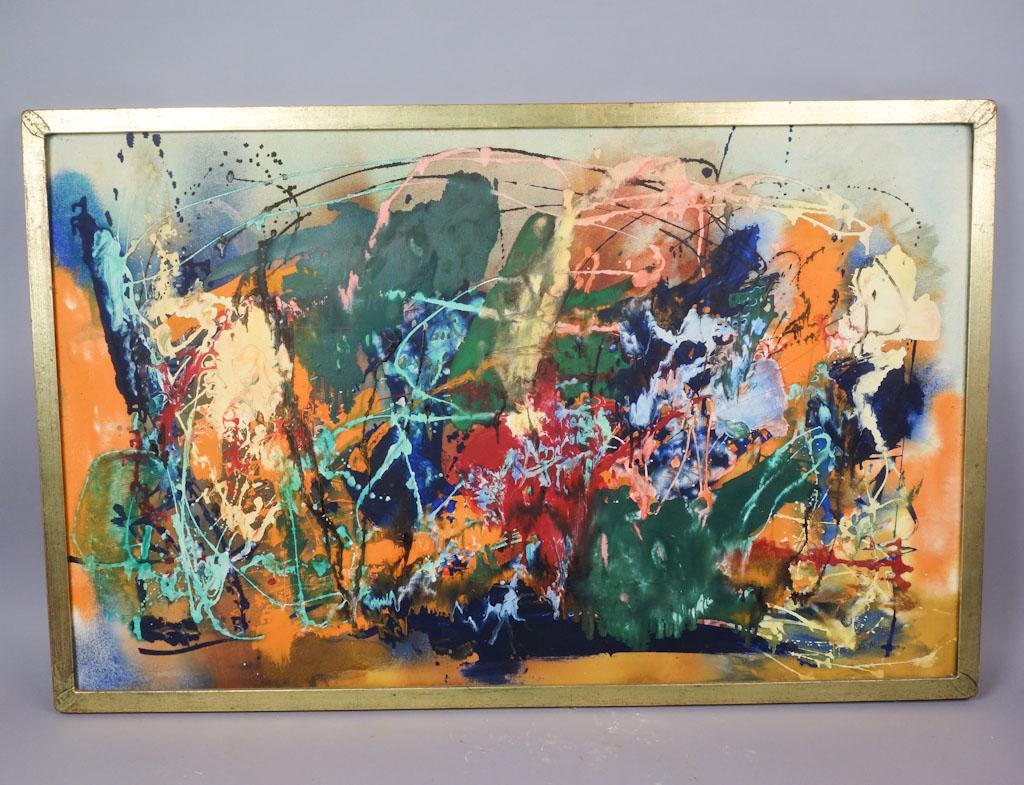 Joseph Meierhans Abstract Painting "Meandering Lines": This is an original Abstract oil painting by Joseph Meierhans titled Meandering Lines canvas 30"x 48" frame 31.5"x 49.5"x1"