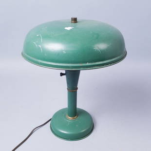 Green Army Lamp: This lamp is functional and comes with a lightbulb. 15"x12"