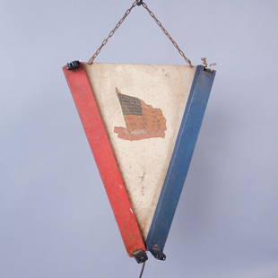 Neon WW2 "V" Victory Light: Neon victory light with American flag decal. 17 3/4x14"