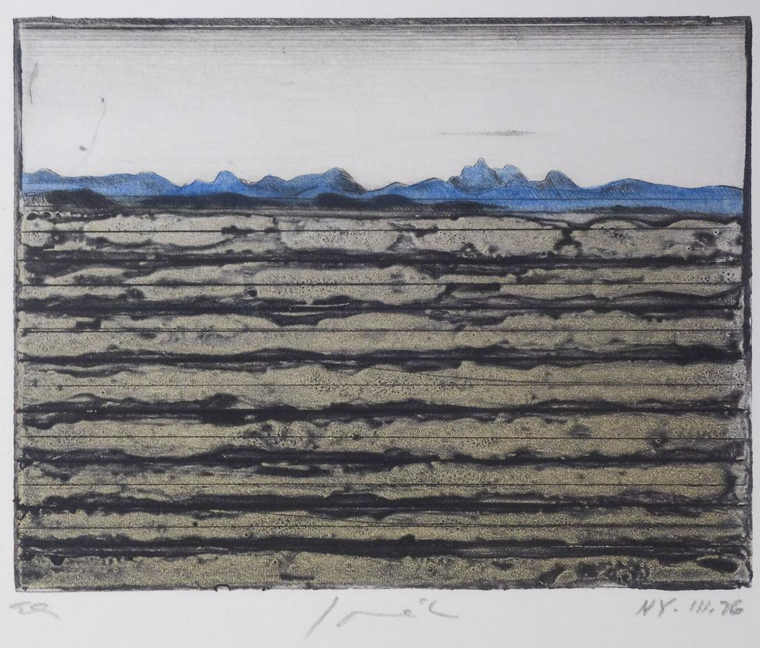 Pravoslav Sovak Signed Abstract Print NY Iii.76: Pravoslav Sovak signed abstract print with a dedication at the bottom of the paper on the front. Pravoslav Sovak (Czech, b. 1926) is a Czechoslovakian Postwar & Contemporary artist who was born in 192