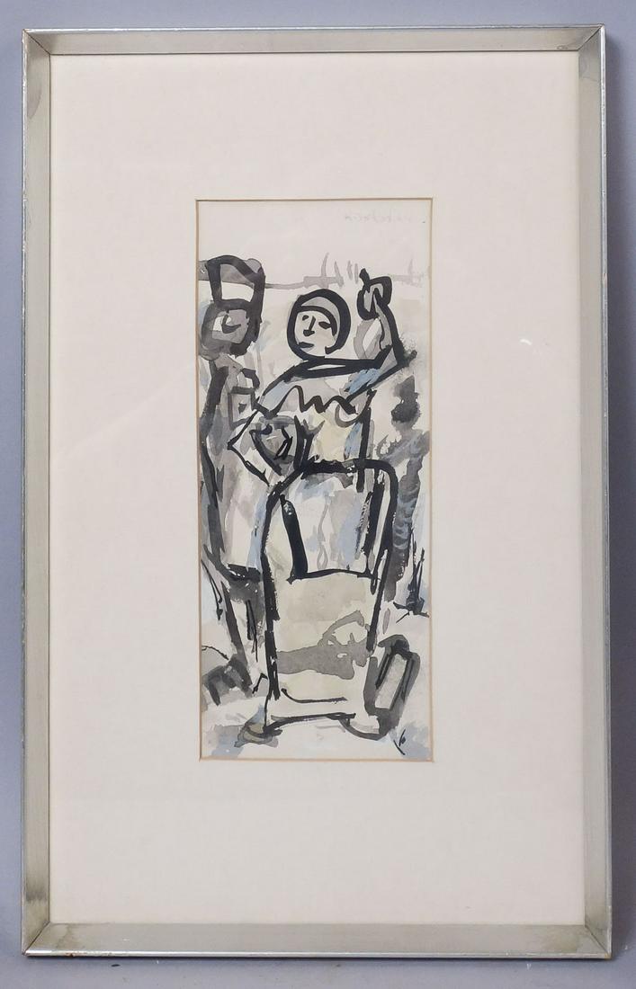 Koloman Sokol Painting Of A Woman 1964: Koloman Sokol (1902-2003) Born in northern Slovakia in 1902, Sokol studied under Max Svabinsky and Tavik Frantisek Simon at the Academy of Fine Arts in Prague and under Frantisek Kupka in Paris. From