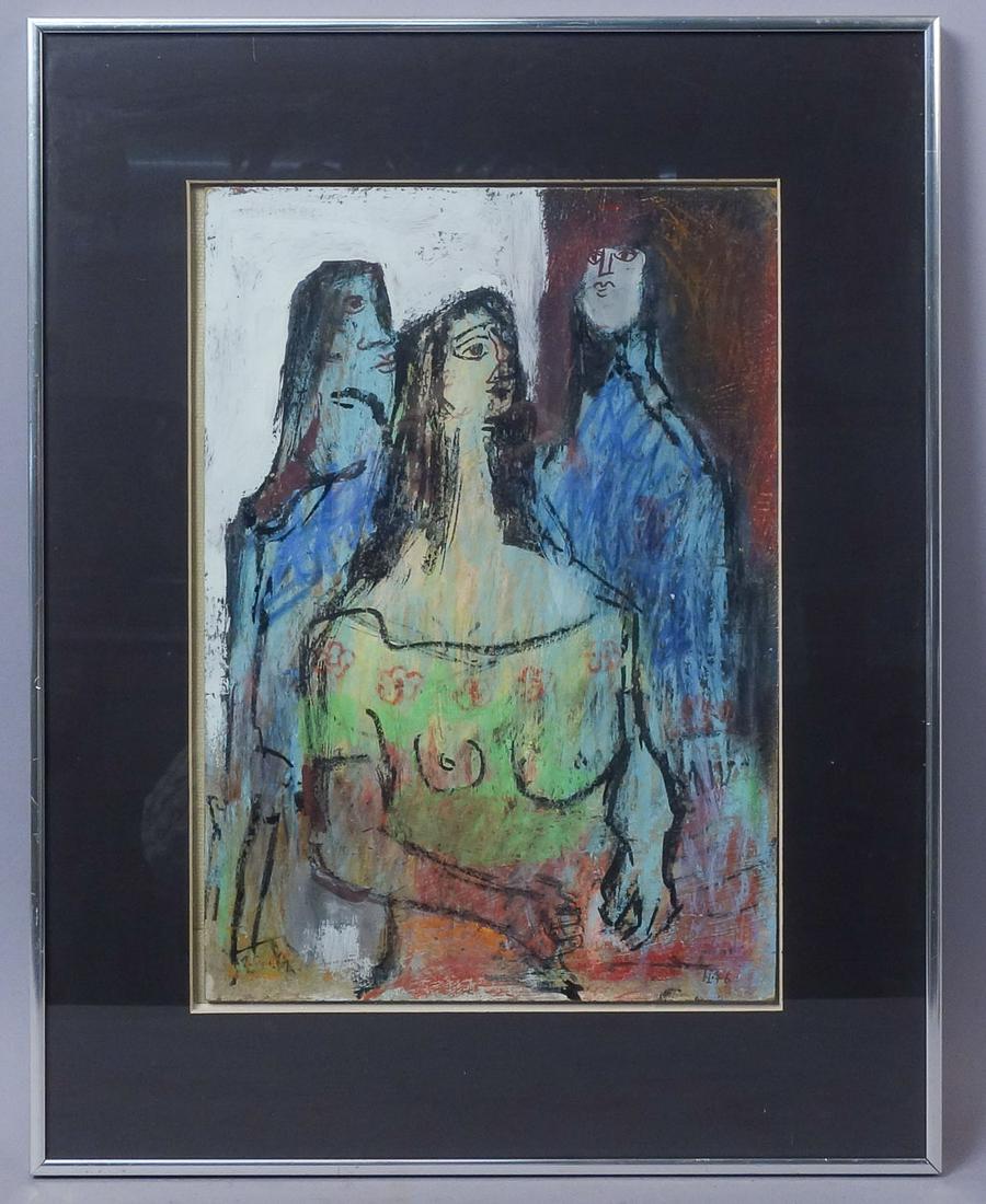 Koloman Sokol Signed Sambo Painting Three Women 1976: Koloman Sokol Signed "Sambo" Oil On Board Three Women. Koloman Sokol (1902-2003) Born in northern Slovakia in 1902, Sokol studied under Max Svabinsky and Tavik Frantisek Simon at the Academy of Fine A