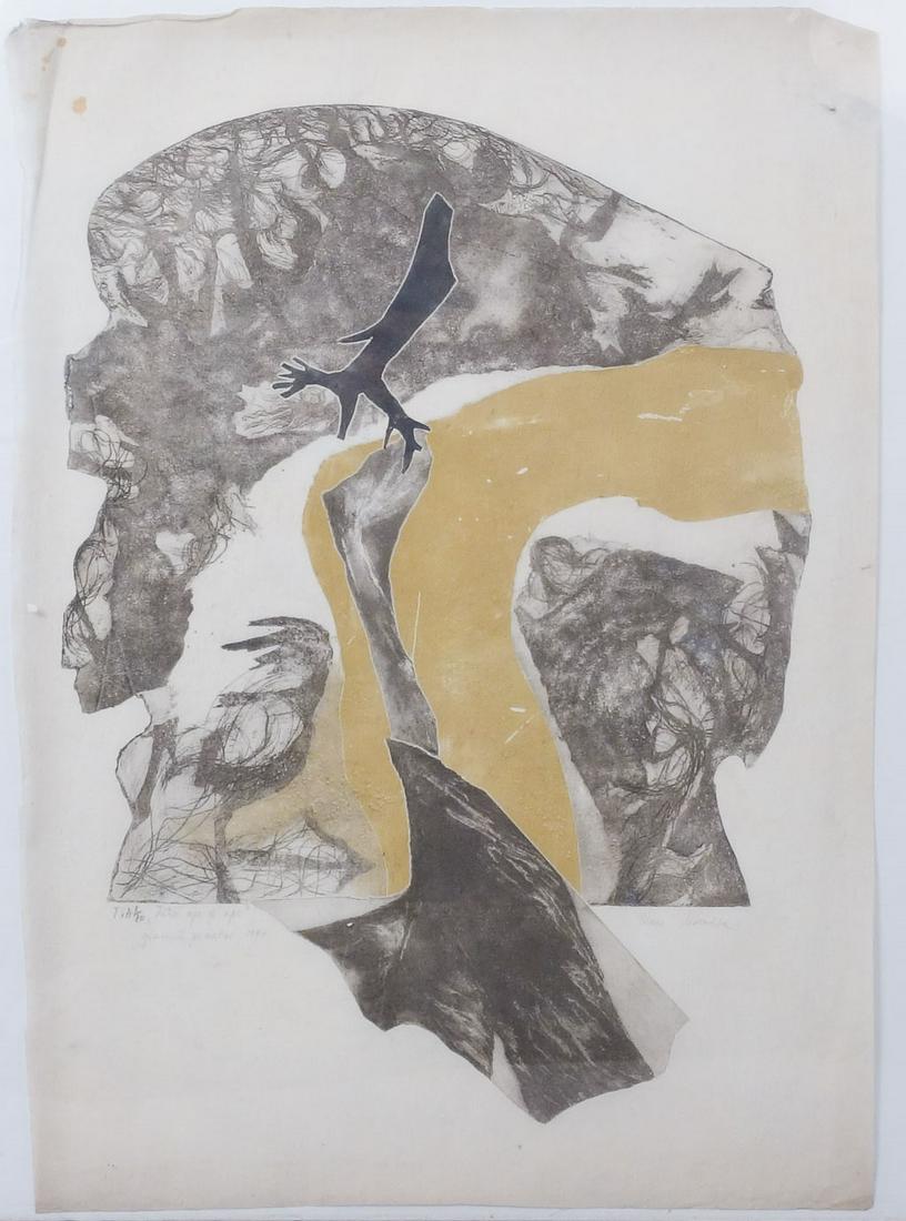 Ileana Micodin 1970 Tsa "Litie Ape N Ape" 1/10: Ileana Micodin (Romanian, 1929-2005) Measurements: 21 1/2 x 30
