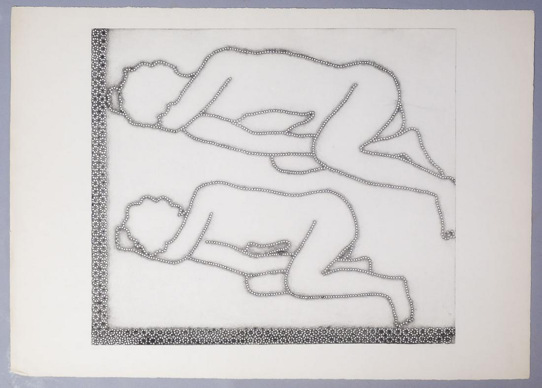 Alena Kucerova Signed Abstract Nude Print 1967: Alena Kucerova (Czech, 1935) One of the leading printmakers of the twentieth century, Alena Kucerova exhibited across the globe during her long career. Her prints brought her numerous rewards, and her
