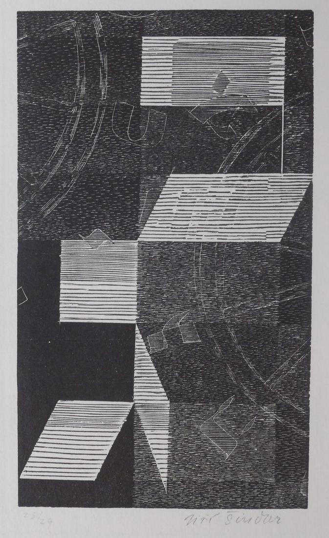 Jiri Sindler Etching #1 Illustration "Tales Of Odesse": #25/29. Jiri Sindler (Czech, 1922 - 2015) was a Czech artist, graphic artist, painter, illustrator, calligrapher, high school and university teacher. Sindler entered the Antonin Strnadel Studio (1943-