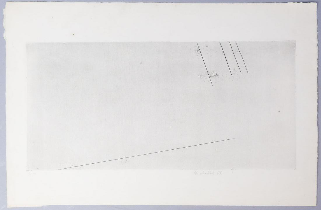 Karel Malich Signed Abstract Lines Print 1965: Signed Karel Malich (Czech, 1924-2019) Abstract line print Limited edition of 3/50-1000. Dated for 1965 Measurements: 13 1/2 x 20 1/4"