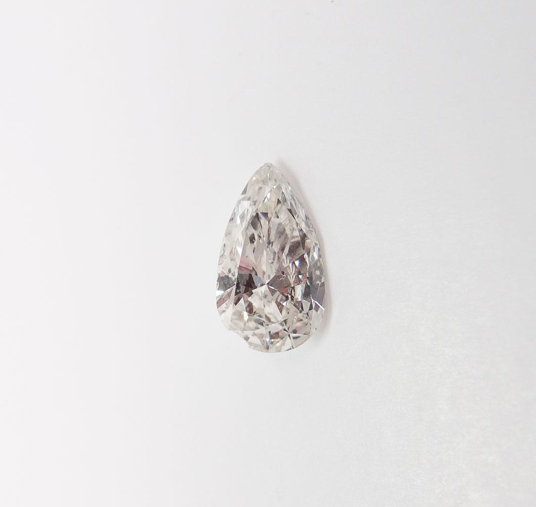GIA Certified Pear Shaped Diamond 0.85 Carats: This pear shaped diamond is 0.85 carats, SI2 clarity, and H color. 9.25mm x 5.21mm x 3.00mm