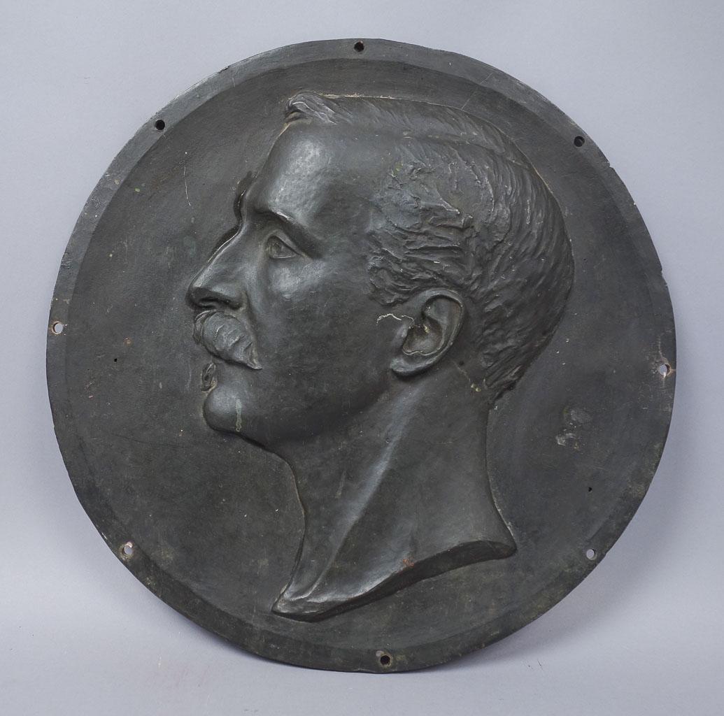 Bronze Portrait Plaque Signed DA Tod 1900 Scotland: This is an antique bronze portrait plaque by the Scottish artist David Alexander Tod. Tod was active from the mid 1880s through the beginning of the 1920s. He exhibited 15 times at the Royal Scottish 