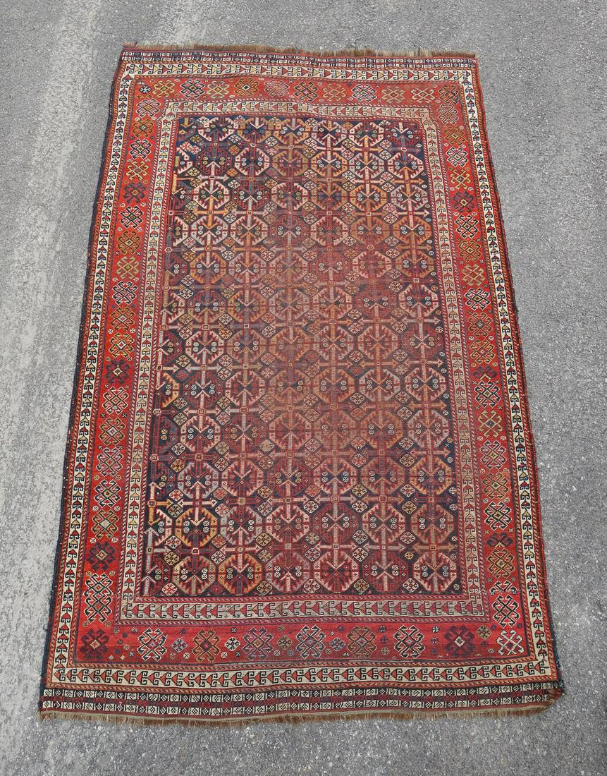 Persian Tribal Rug 57" x 97": An estate found antique Persian tribal rug that appears to have all natural dyes. 57" x 97"