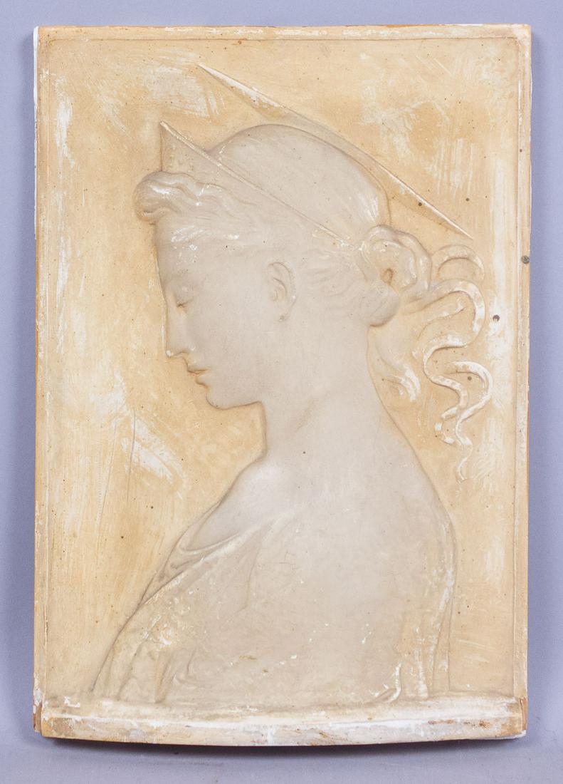 P.P. Caproni & Bro Boston Portrait Plaque Young Woman (1 of 3)