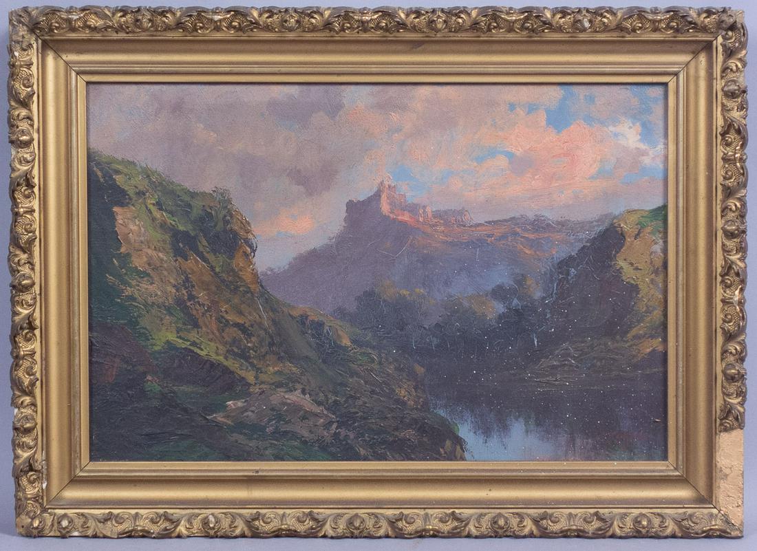 Dramatic John Califano Painting Mountain Scene (1 of 4)