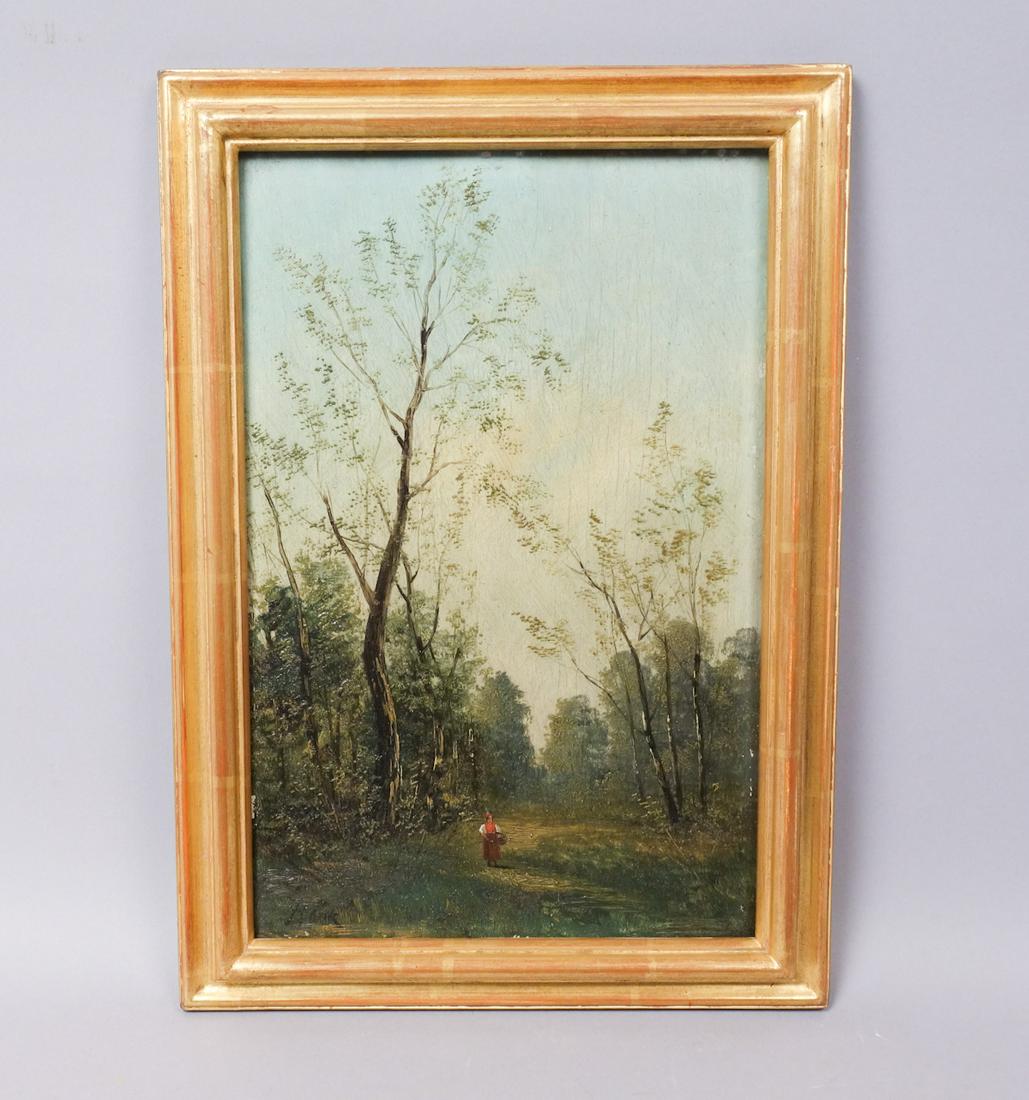 c1900 Oil Ptg Signed Frank in Later Gold Leaf Frame (1 of 7)