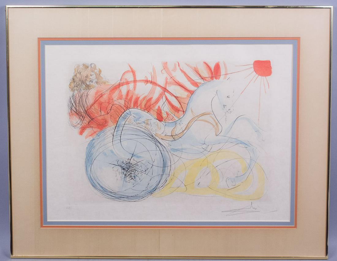 Elijah & the Chariot Salvador Dali Aquatint Etching (1 of 4)