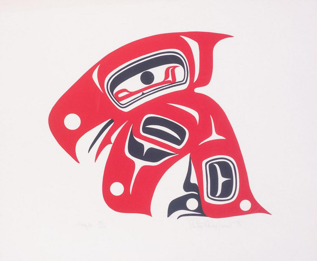Northwest Coast Indian Eagle Silkscreen Peter Hilgeford (1 of 4)