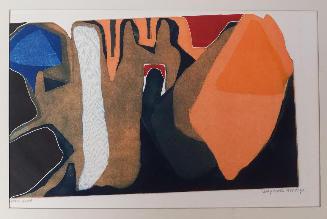 Stacy Pearl NYC Signed Abstract AP Print 1977 (1 of 4)
