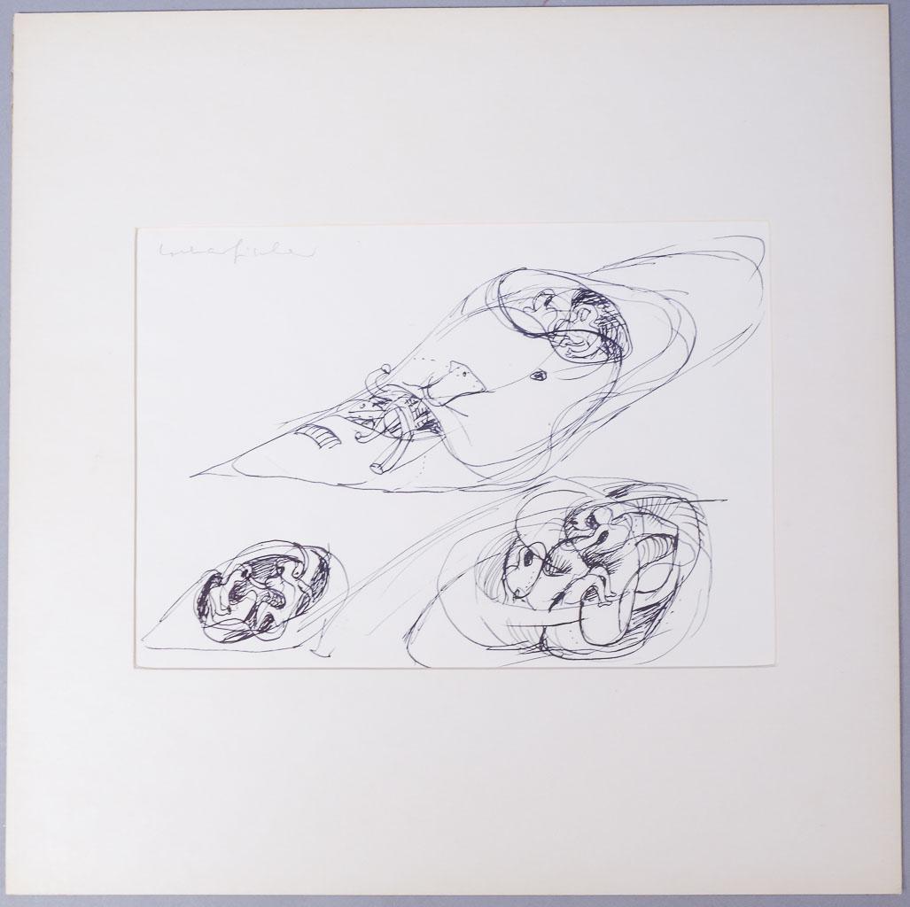 Lothar Fischer Signed Original Abstract Ink Drawing (1 of 3)