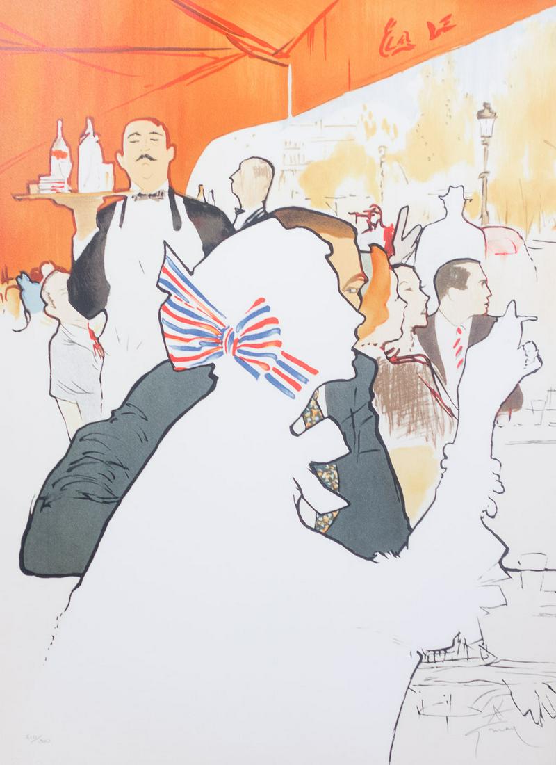 Signed Rene Gruau Lautrec Homage Print 210/300 (1 of 3)
