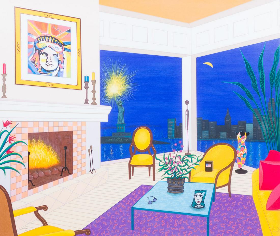 Large Fanch Print Statue of Liberty Peter Max 73/163 (1 of 4)