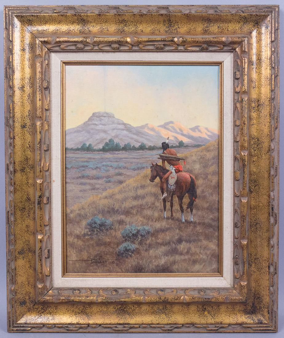 Dave Paulley American Indian Oil Ptg Sign of the Times (1 of 6)