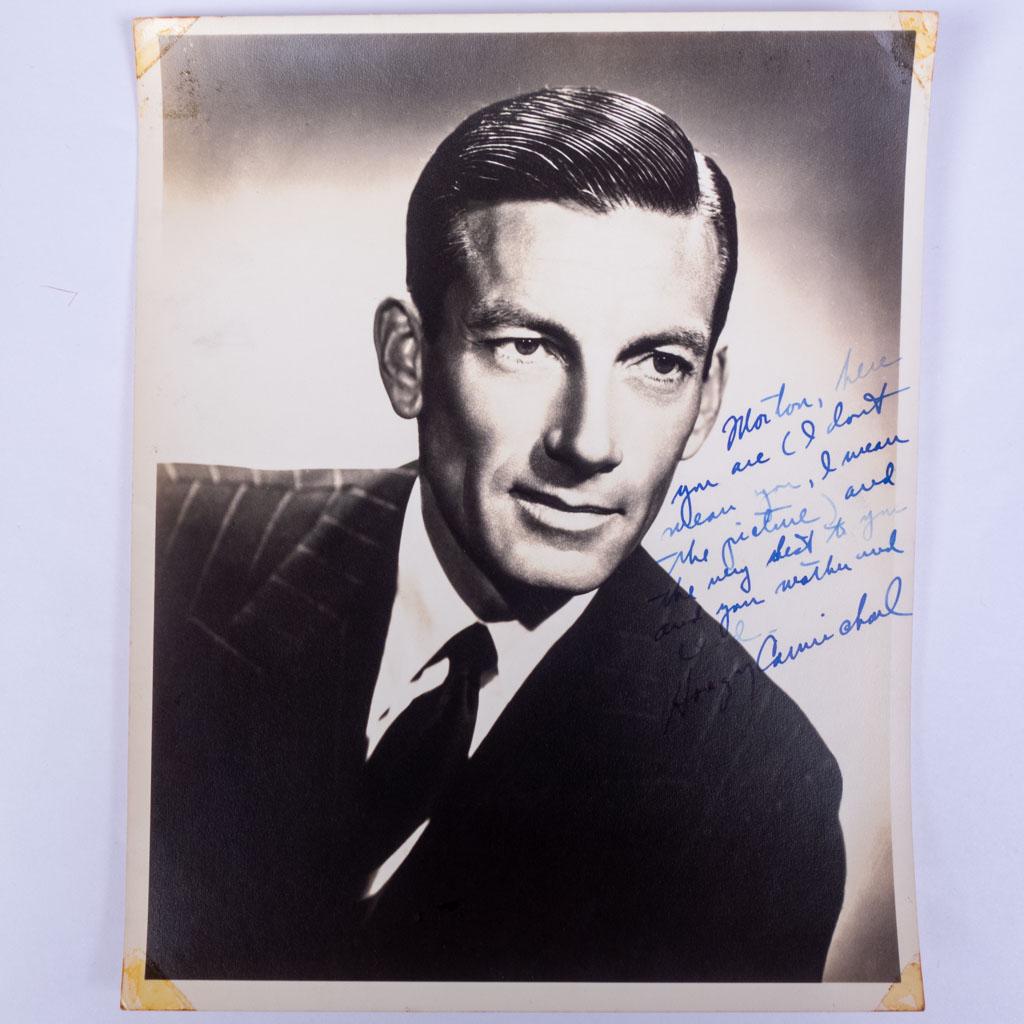 Autograph Signed Photograph of Hoagy Carmichael: An autographed signed portrait photograph of singer, songwriter, musician, actor, and attorney Hoagy Carmichael. We guarantee the authenticity of all autographs for the lifetime of the buyer. 10 x 8"