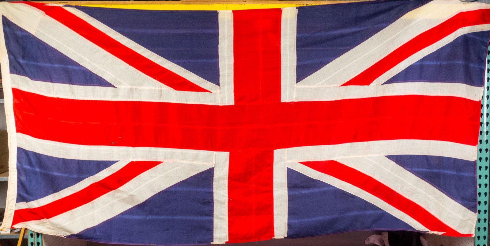 Antique Early 20c Sewn British Union Jack Flag: This Antique sewn Union Jack flag dates to the early 20th century. 8' x 4'