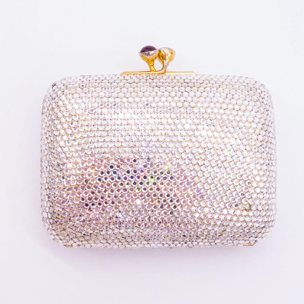 Judith Leiber Jeweled Rhinestone Clutch Bag Purse (1 of 9)