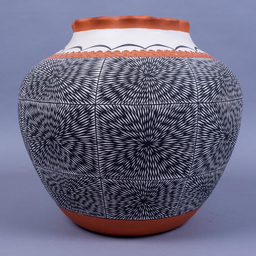I. Chino Acoma New Mexico Pottery Polychrome Olla (1 of 3)