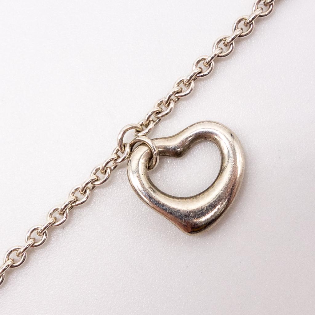Tiffany Silver Elsa Peretti Open Heart Charm Bracelet (1 of 3)