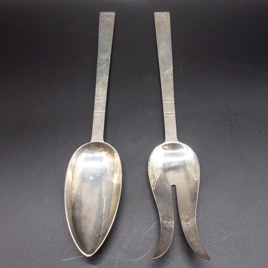 Arts Crafts Randahl Sterling Silver Salad Serving Set (1 of 3)