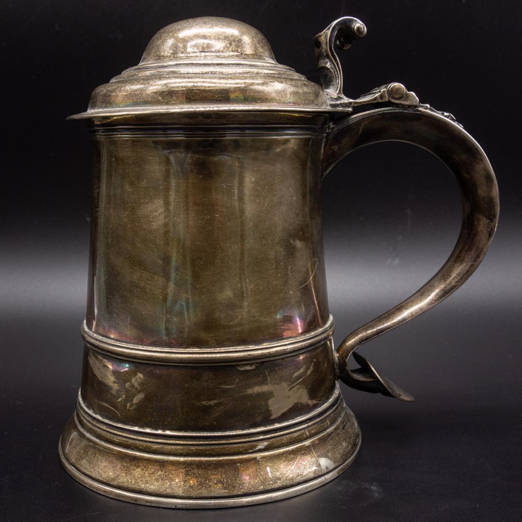 18c English London B Cartwright Sterling Silver Tankard (1 of 6)
