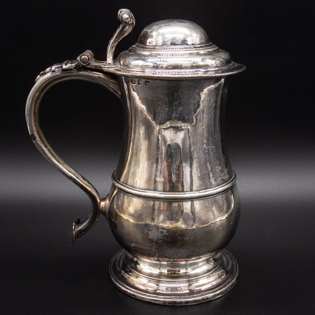 Antique English Sheffield Silver SP Tankard (1 of 6)