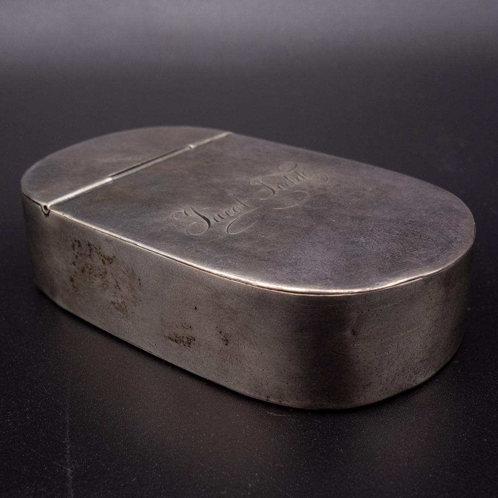American Coin Silver Snuff Box Inscribed Jacob Tidd (1 of 5)