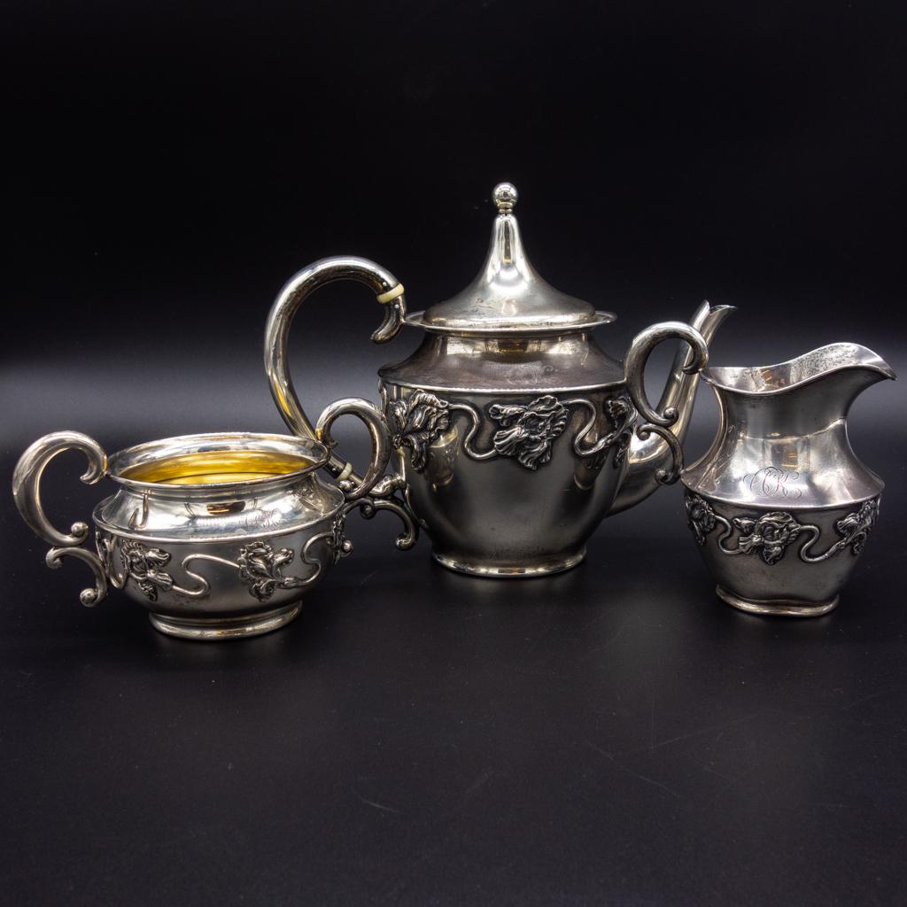 Shreve San Francisco Sterling Silver Iris Tea Service (1 of 7)