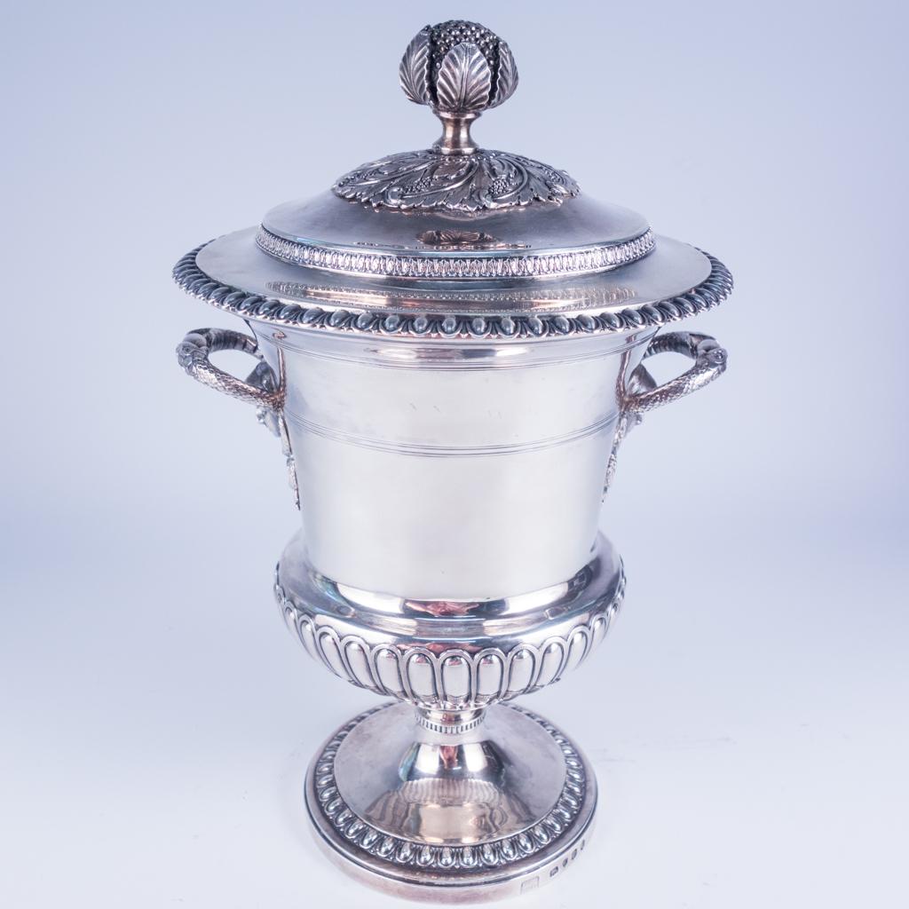 1810 English Story Elliott Sterling Silver Covered Urn (1 of 6)