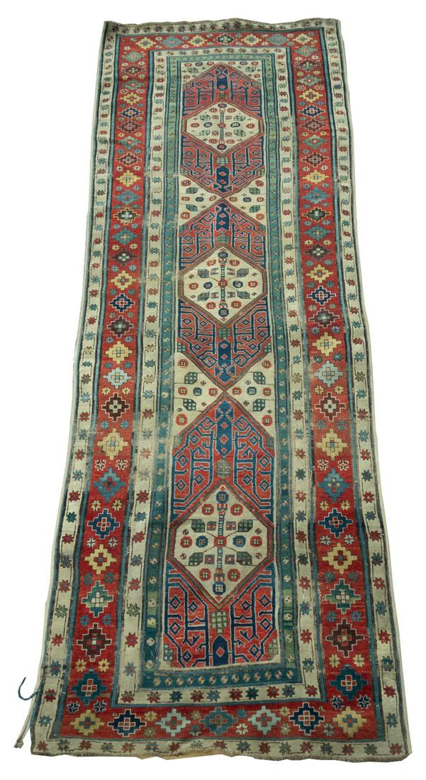Antique Caucasian Long Runner Rug for Restoration (1 of 4)