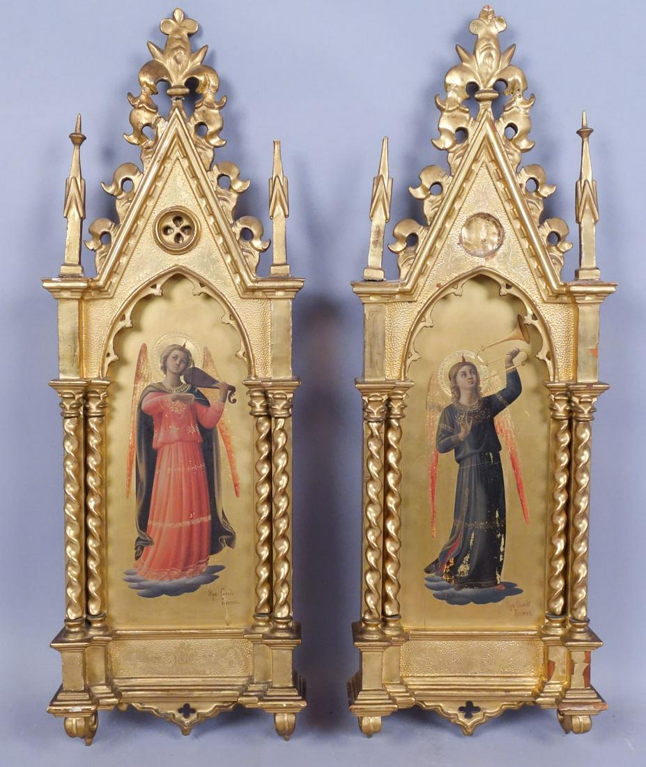 Pr Signed Olga Ciardi Paintings of Angels Ornate Frames (1 of 9)