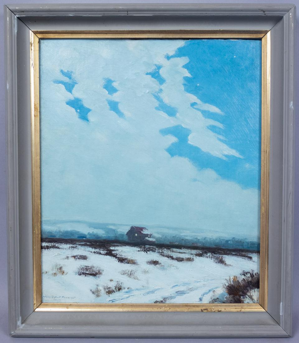 Morris Hall Pancoast White Night Painting Artist Label (1 of 4)