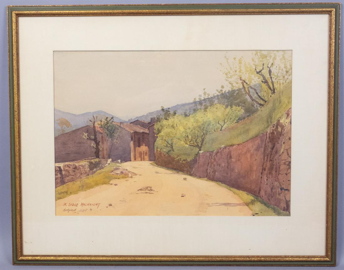 Dodge MacKnight Montpezat Watercolor Landscape Painting (1 of 5)
