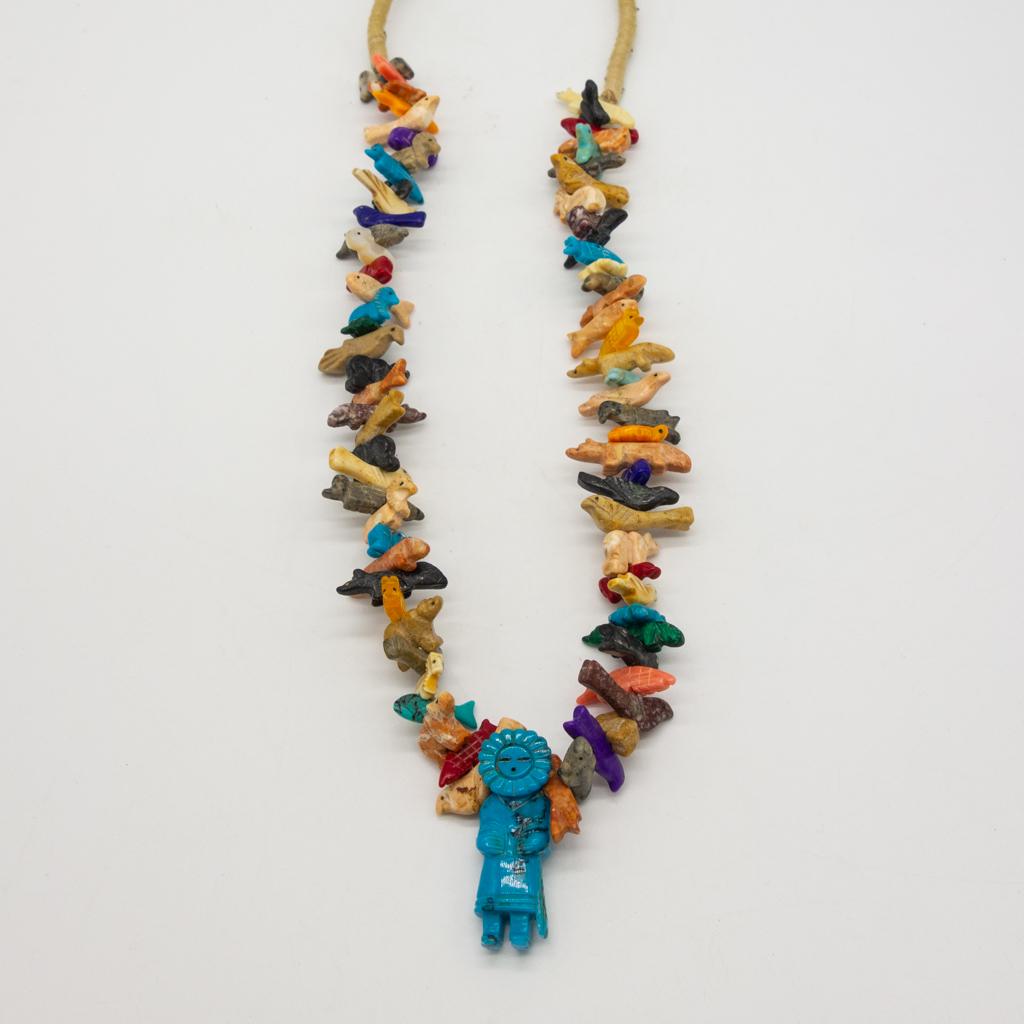 Vintage Native American Mixed Hardstone Fetish Necklace (1 of 2)