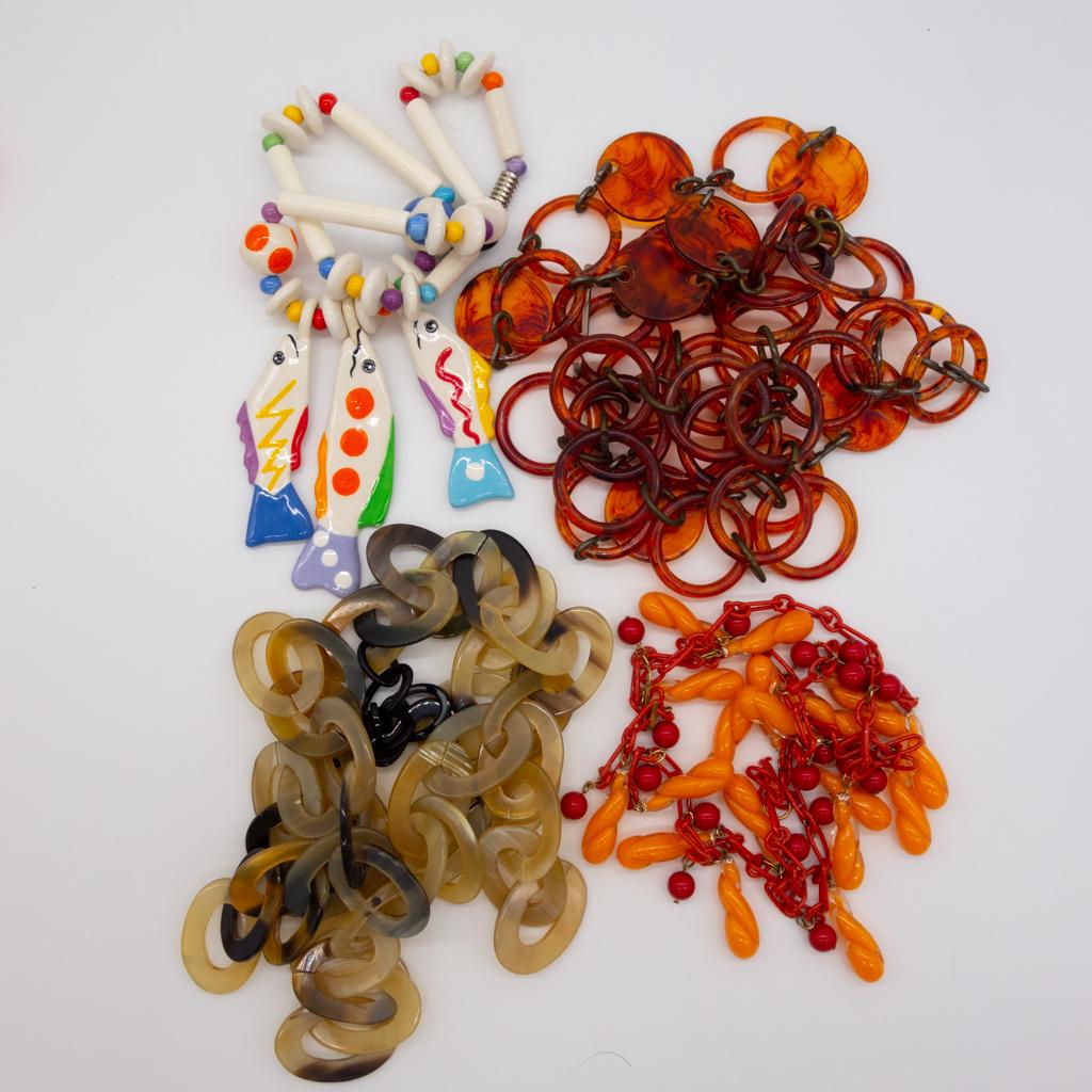 Vintage Mid Century Large Necklaces and Fashion Belt (1 of 1)